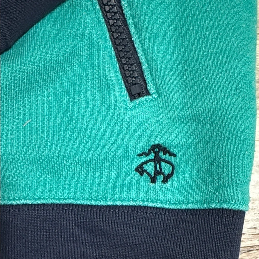 Brooks Brothers Fleece Colorblock Sweatshirt Men’s XL Full Zip Jacket Teal